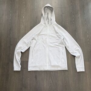 Lululemon City Sweat Zip Hoodie Jacket Mens Large Light Gray Stretch Athleisure